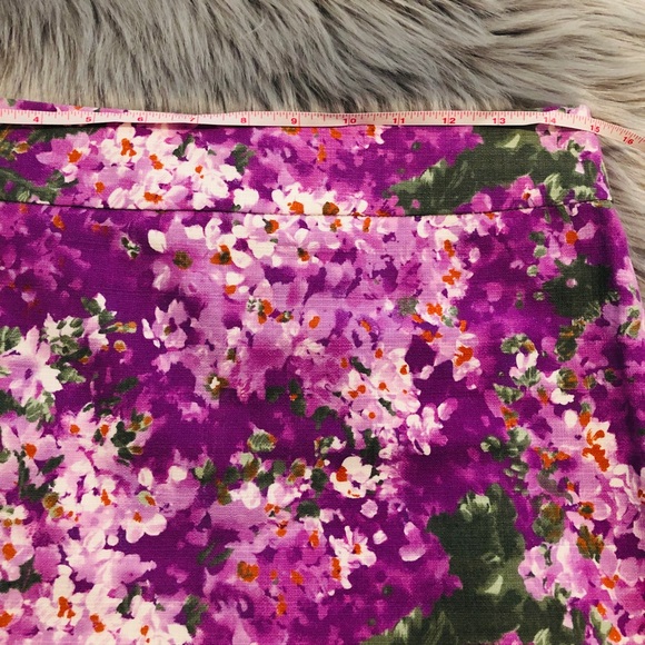 Purple floral pencil skirt - Picture 8 of 8